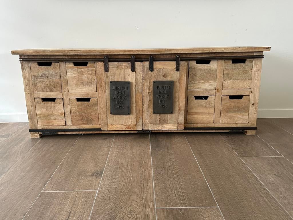 Kansas Vintage TV-Cabinet (TV-Meubel), Ophalen, Met deur(en), 150 tot 200 cm, Vintage