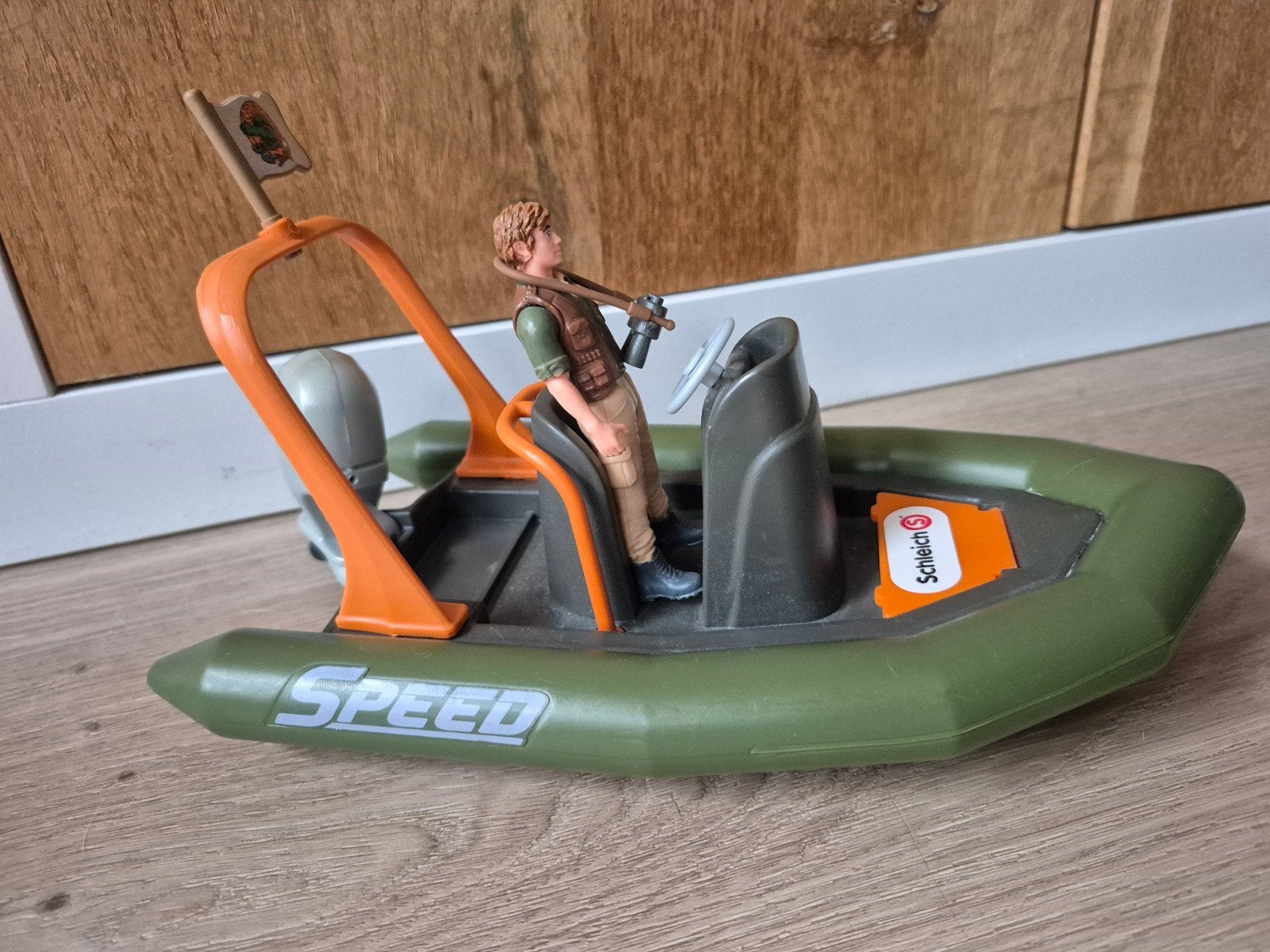 Schleich Jungle Boot met Figuur en Accessoires, Ophalen, Gebruikt