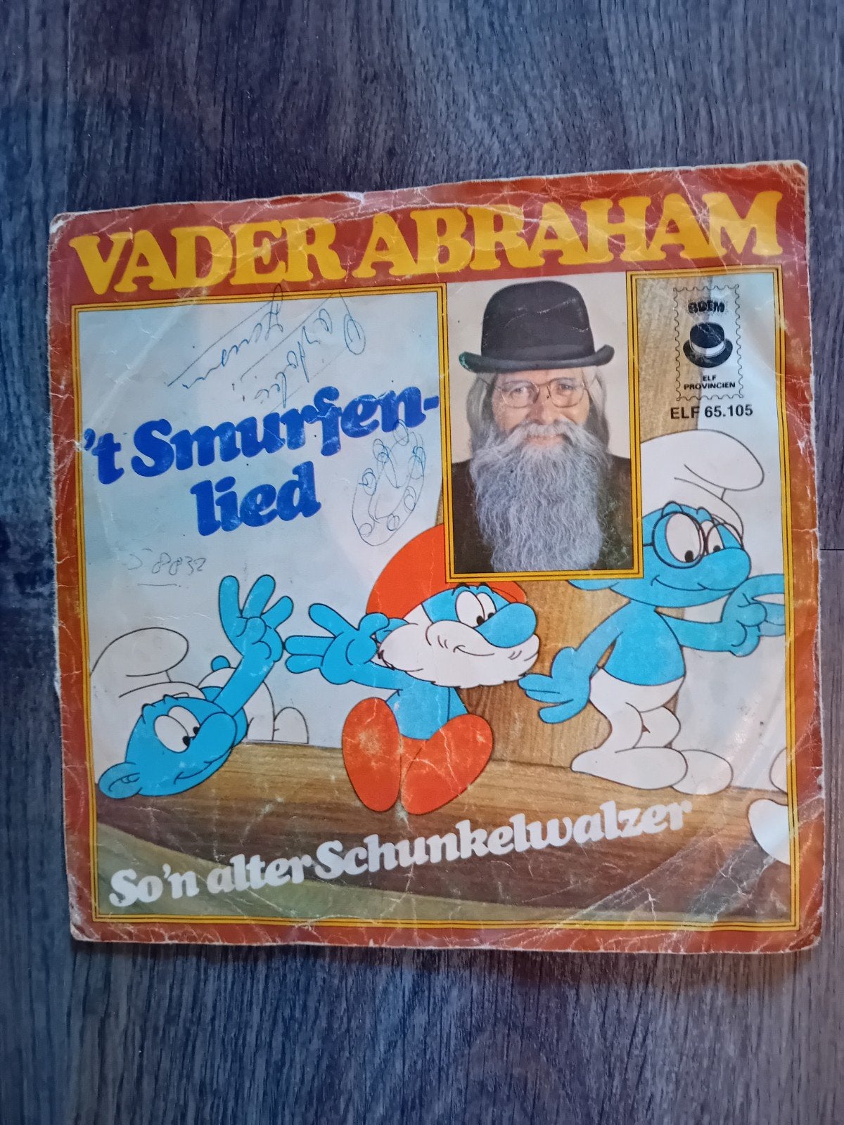 Vader Abraham - 't Smurfenlied, Cd's en Dvd's, Gebruikt, 7 inch, Ophalen of Verzenden, EP