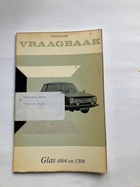 Vraagbaak voor uw Glas 1004 en 1204 (1962-1965), Ophalen of Verzenden