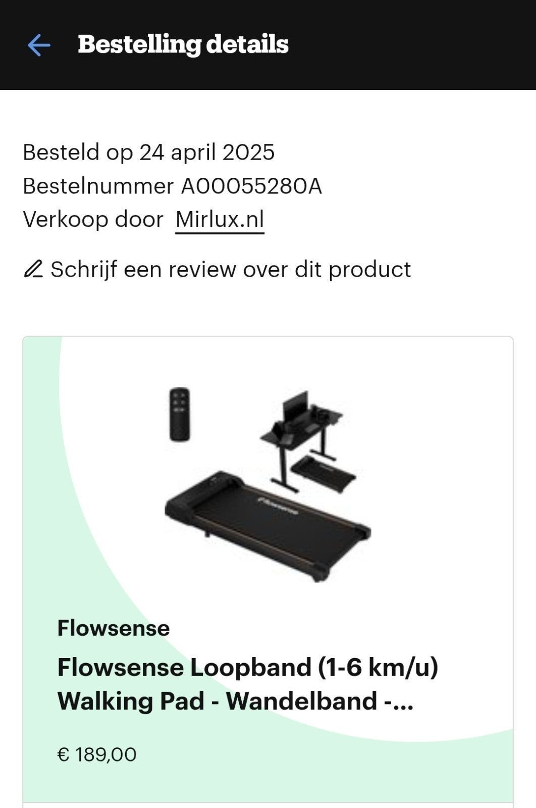 loopband met afstandsbediening, Ophalen, Loopband
