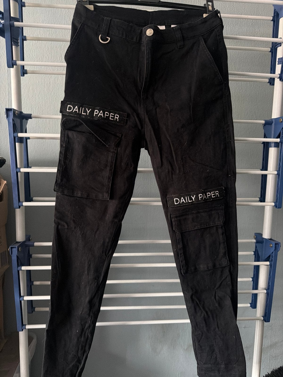 Daily Paper Cargo Broek Zwart Maat M, Maat 38/40 (M), Zwart, Ophalen of Verzenden, Zo goed als nieuw