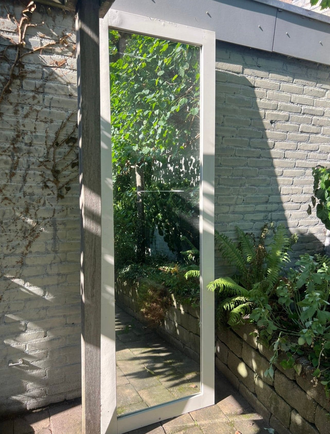 Spiegel, Huis en Inrichting, Woonaccessoires | Spiegels, Ophalen, Gebruikt, Rechthoekig, 200 cm of meer