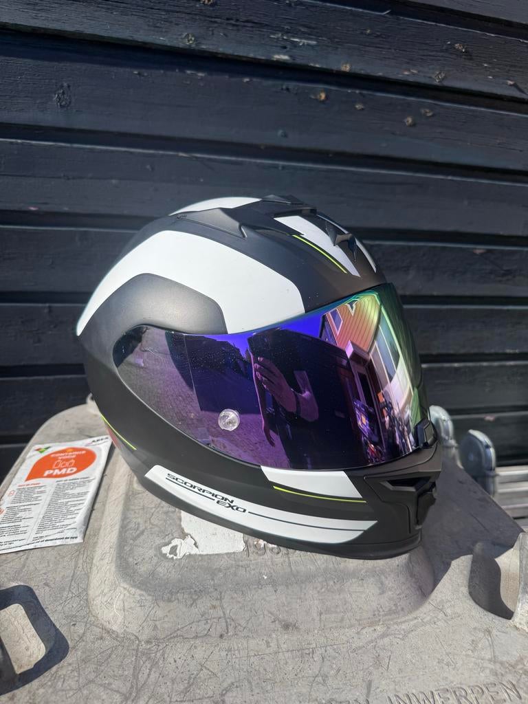 Scorpion EXO-520 Air Helm met Communicatiesysteem maat L, Motoren, Overige merken, Heren, Ophalen of Verzenden, Integraalhelm