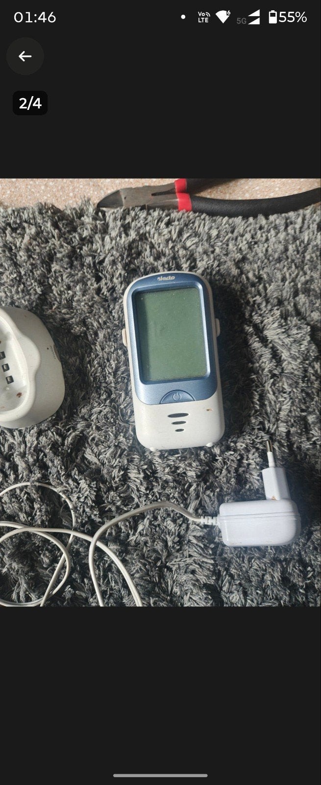 Alecto Babyfoon met Oplaadstation en Adapter, Ophalen, Gebruikt, 100 tot 250 meter, Digitaal