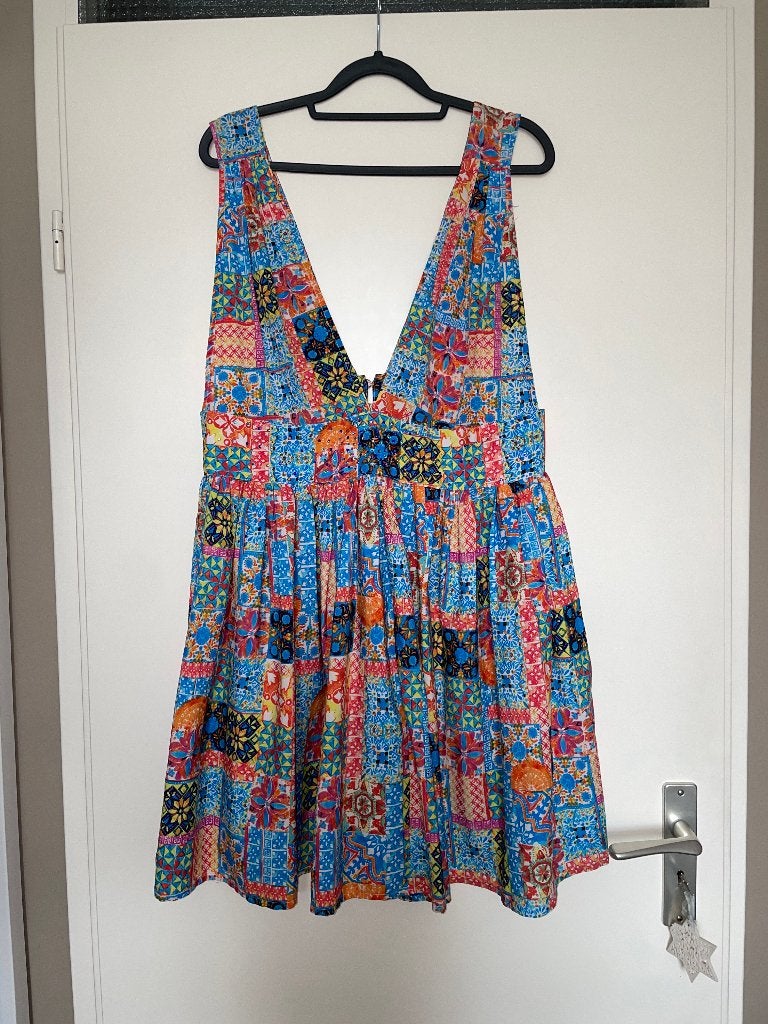 Matthew Williamson boho ibiza jurk dress mt L, Blauw, Maat 42/44 (L), Ophalen of Verzenden, Zo goed als nieuw