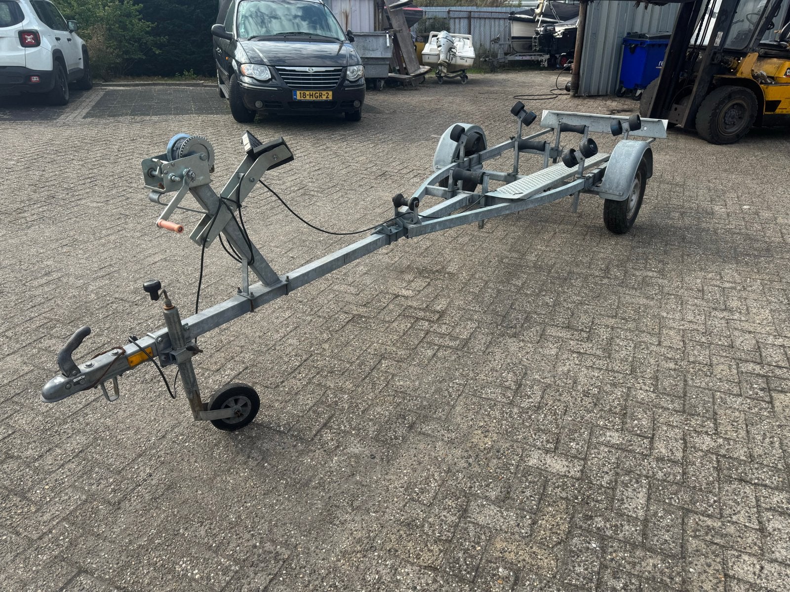 Nette kalf kantelbare boottrailer voor boten tot 4.75m, Minder dan 1500 kg, Gebruikt, Verstelbare verlichting, Overige typen