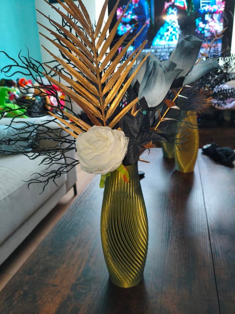 3D geprinte vazen met bloemen, Ophalen of Verzenden