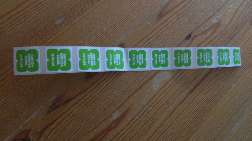 Buitenservieszegels van Plus, 10 zegels, Verzamelen, Supermarktacties, Plus, Ophalen of Verzenden