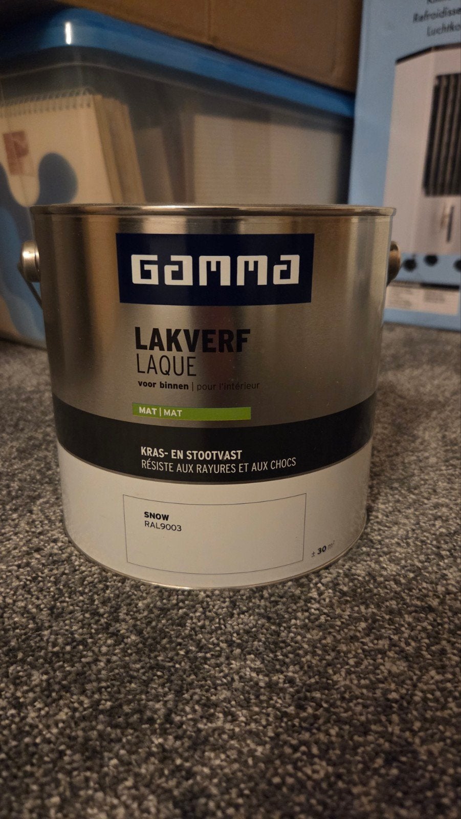 Gamma Lakverf Mat Wit  9003- Kras- en Stootvast NIEUW, Wit, Nieuw, Ophalen of Verzenden, Lak
