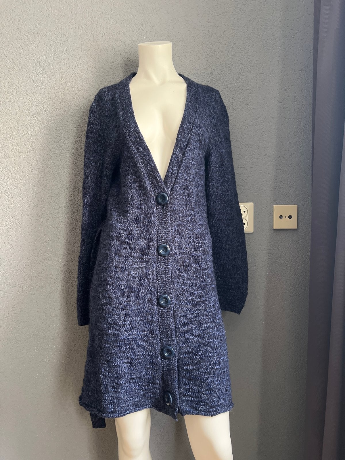Lang Vest met Alpaca en Wol - Maat XXL, Ophalen of Verzenden, Zo goed als nieuw, Maat 46/48 (XL) of groter, Blauw