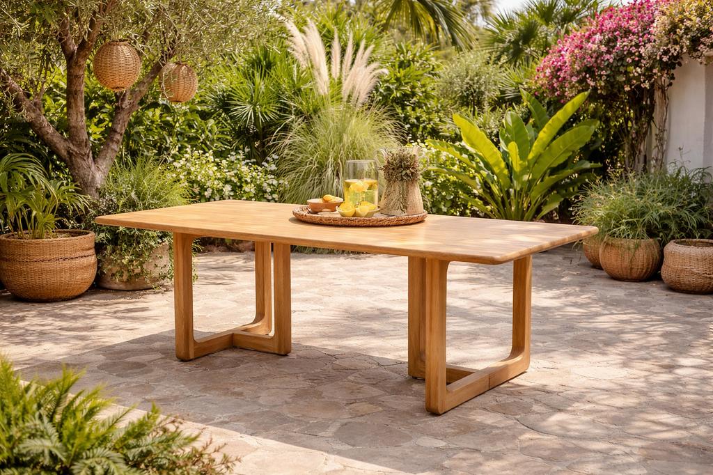 Tuintafel Cakra, Ophalen, Nieuw, Rechthoekig, Teakhout