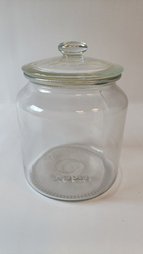 Ikea glazen pot met deksel, Met deksel, Pot, Bus of Blik, Ophalen of Verzenden, IKEA