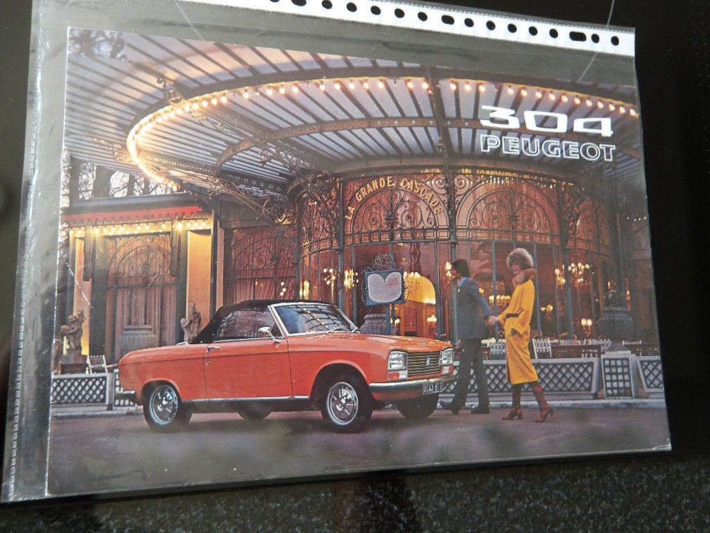 Peugeot 304 Cabriolet Brochure / Folder (Jaren '70), Ophalen of Verzenden, Zo goed als nieuw, Peugeot, Peugeot