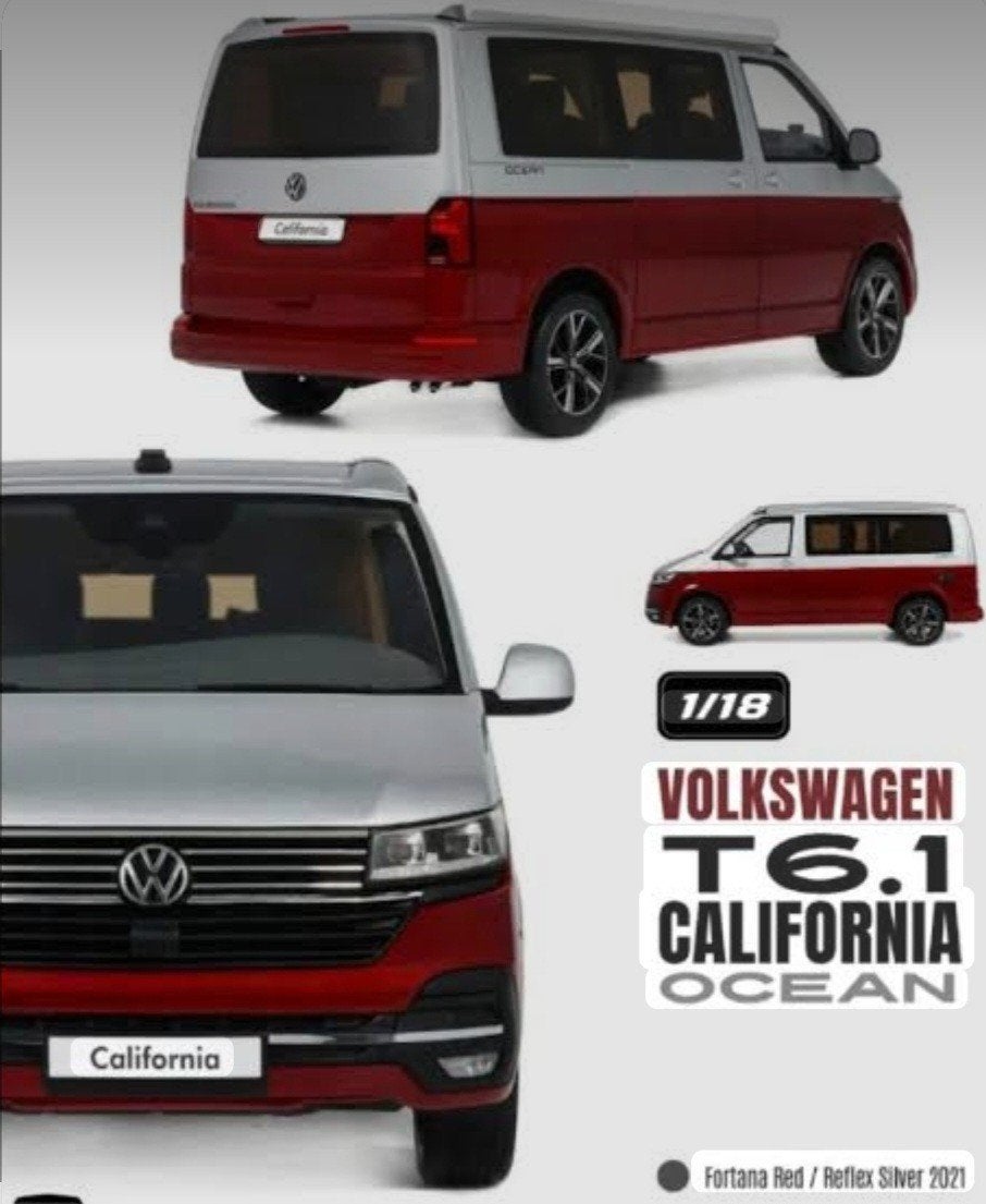 1:18 Volkswagen T6 California Ocean camper 2021 Ottomobile, Hobby en Vrije tijd, Ophalen of Verzenden, Nieuw, Auto, OttOMobile