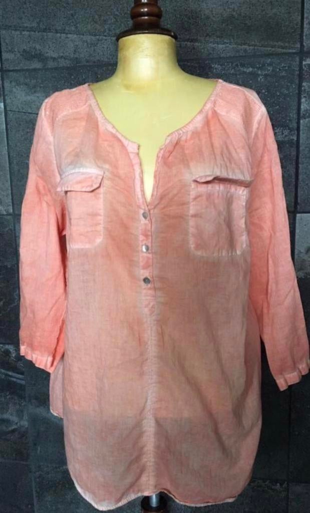 Mooie roze blouse van Gina Benotti 100% katoen in maat L, Kleding | Dames, Tops, Zo goed als nieuw, Maat 42/44 (L), Roze, Lange mouw