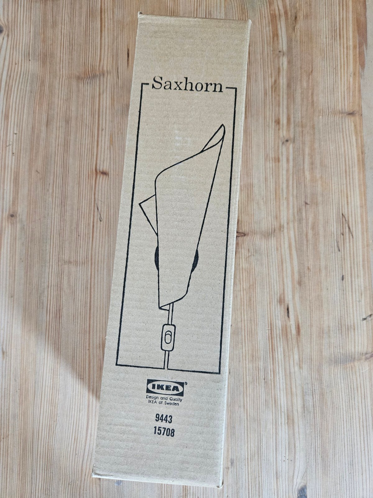 Vintage IKEA Saxhorn wandlamp 708 - Nieuw in doos, Ophalen, Met snoer/stekker, IKEA, E14 (klein)