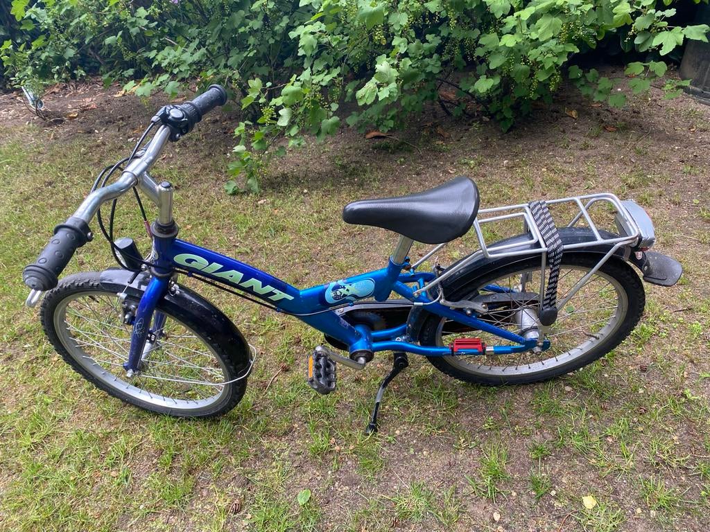 Giant Kinderfiets 20 inch - Blauw, Fietsen en Brommers, Fietsen | Vouwfietsen, Ophalen, Gebruikt, 20 inch of meer, Versnellingen