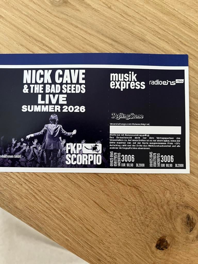 Nick Cave & The Bad Seeds 30 juni Waldbüjne Berlin, Eén persoon, Juni