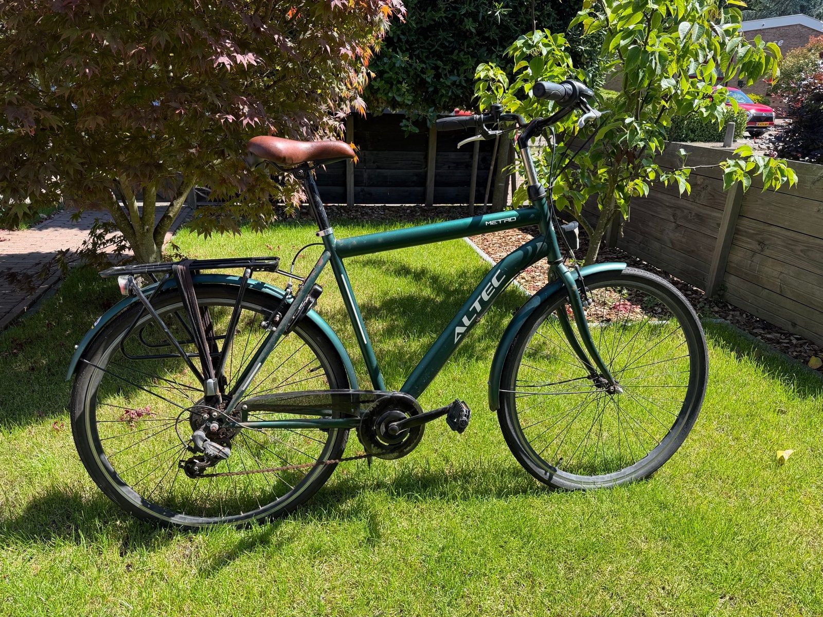 Stadsfiets groen 56 cm/22 inch - lekke band, Gebruikt, Versnellingen, 53 tot 57 cm, Ophalen
