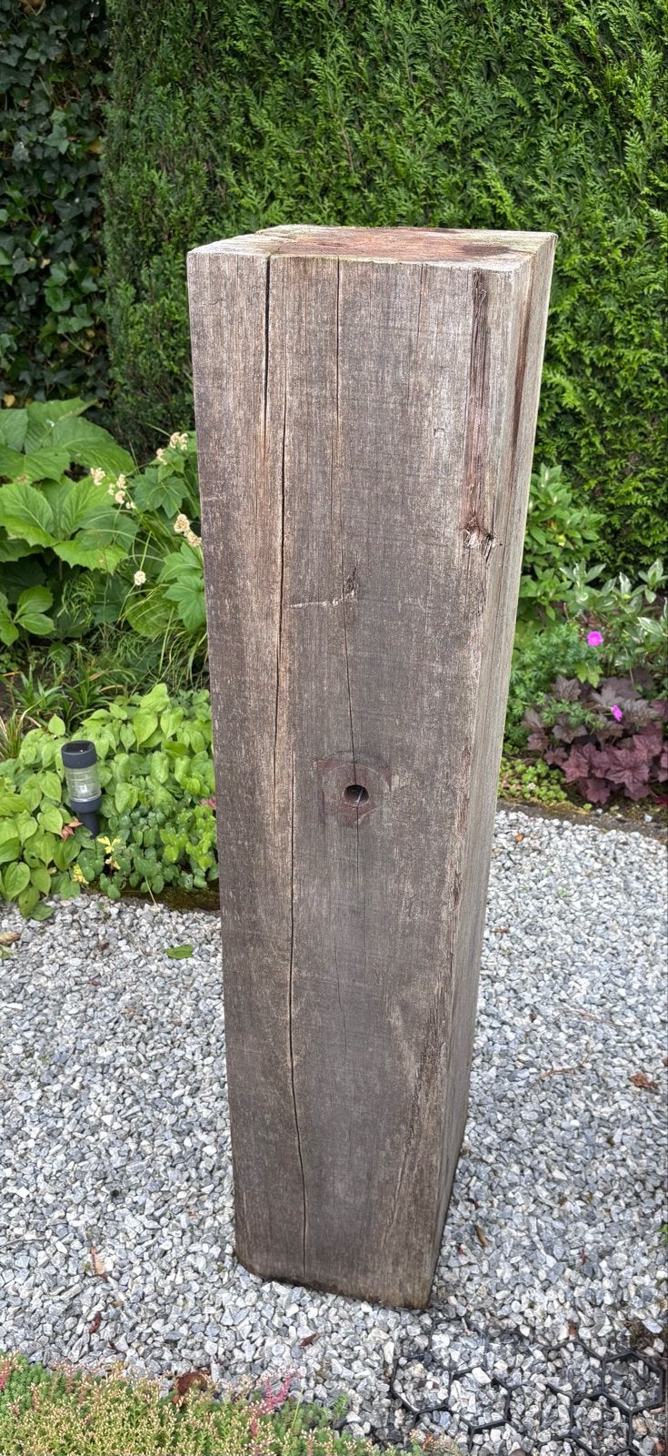 Robuuste meerpaal tuindecoratie, Ophalen, Gebruikt, Palen, Hardhout