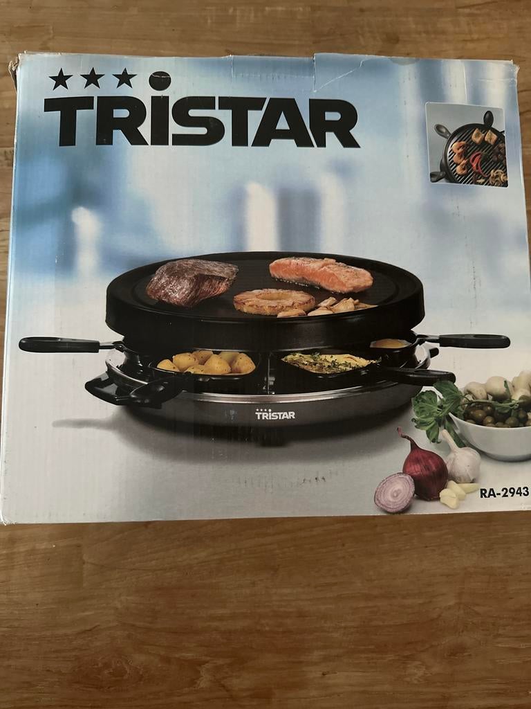 Tristar Raclette Grill RA-2943 - Gezellig tafelen, Ophalen of Verzenden, Zo goed als nieuw, 4 t/m 7 personen