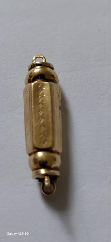 gouden staafslot 25 mm, Antiek en Kunst, Antiek | Goud en Zilver, Goud, Ophalen of Verzenden