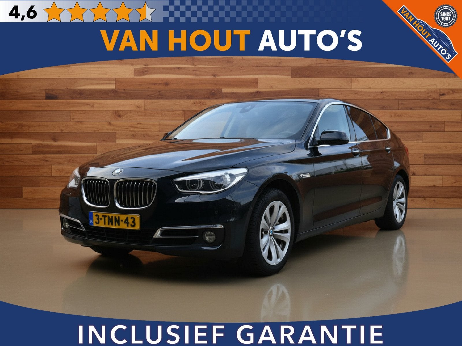 BMW 5 Serie Gran Turismo 535i High Executive (bj 2014), Auto's, BMW, Automaat, Achterwielaandrijving, Gebruikt, Zwart