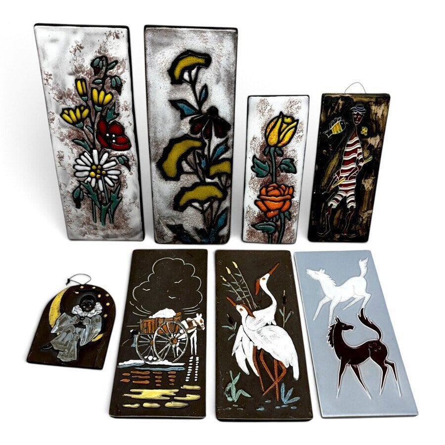 Lot tegels (8x), tweede helft 20e eeuw, Antiek en Kunst, Ophalen of Verzenden