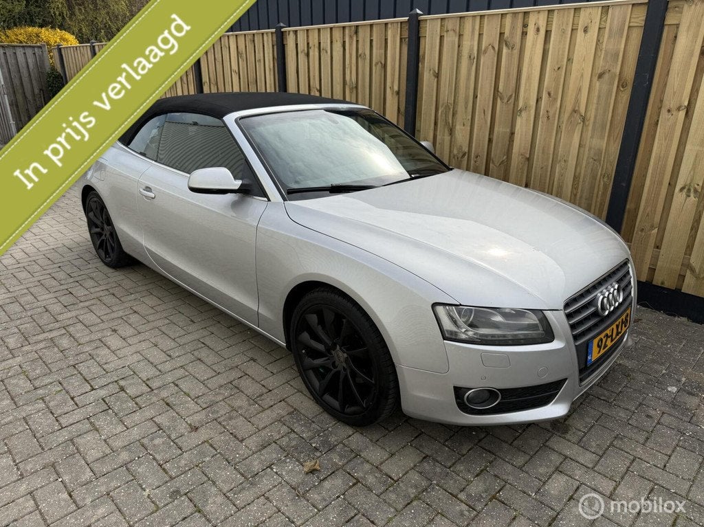 Audi A5 Cabriolet 2.0 TFSI Pro Line 2010 Grijs, Euro 5, Gebruikt, Zwart, 4 cilinders