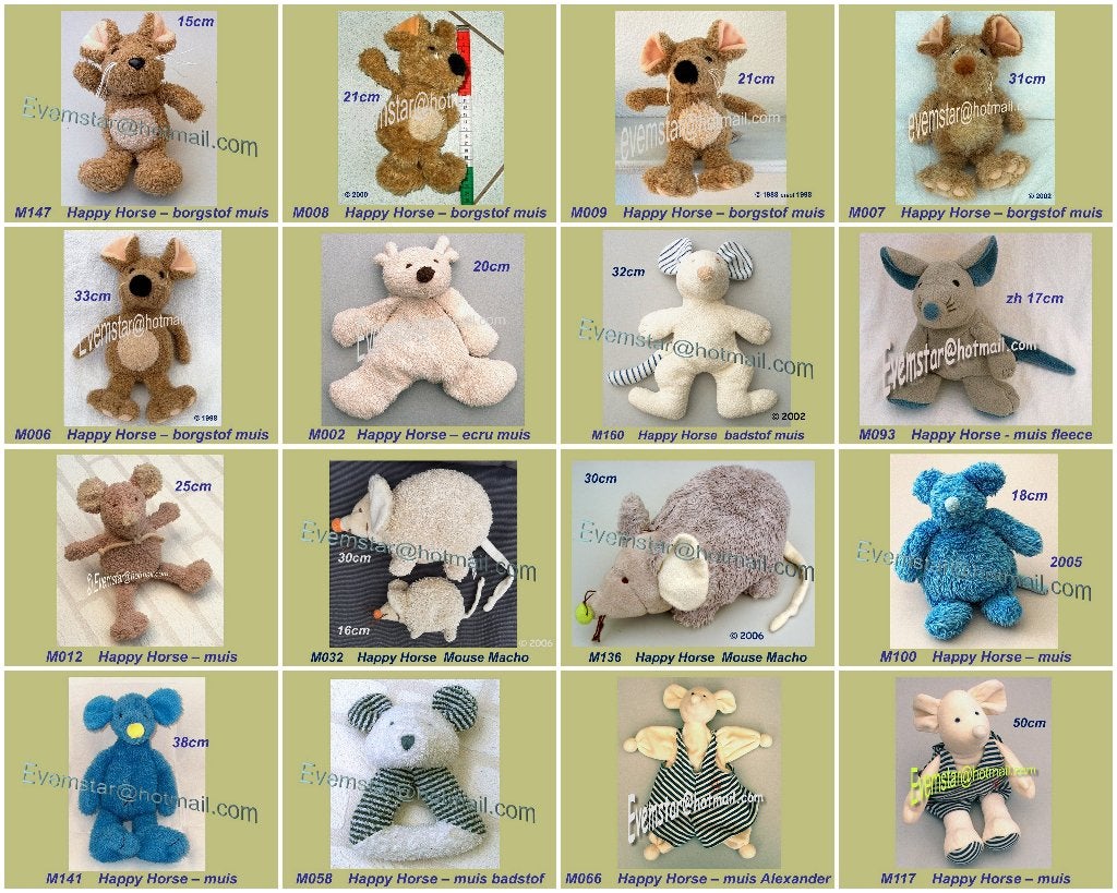 Muis Muisje Happy Horse Tiamo Hema ea merken, Kinderen en Baby's, Speelgoed | Knuffels en Pluche, Ophalen, Zo goed als nieuw, Muis