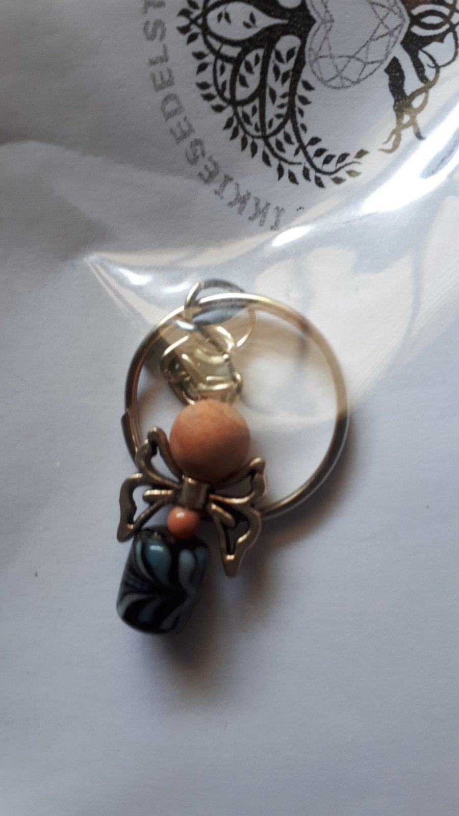 Zeer mooie nieuwe hanger met engel en helende steen, Ophalen of Verzenden, Nieuw, Overige materialen, Overige merken