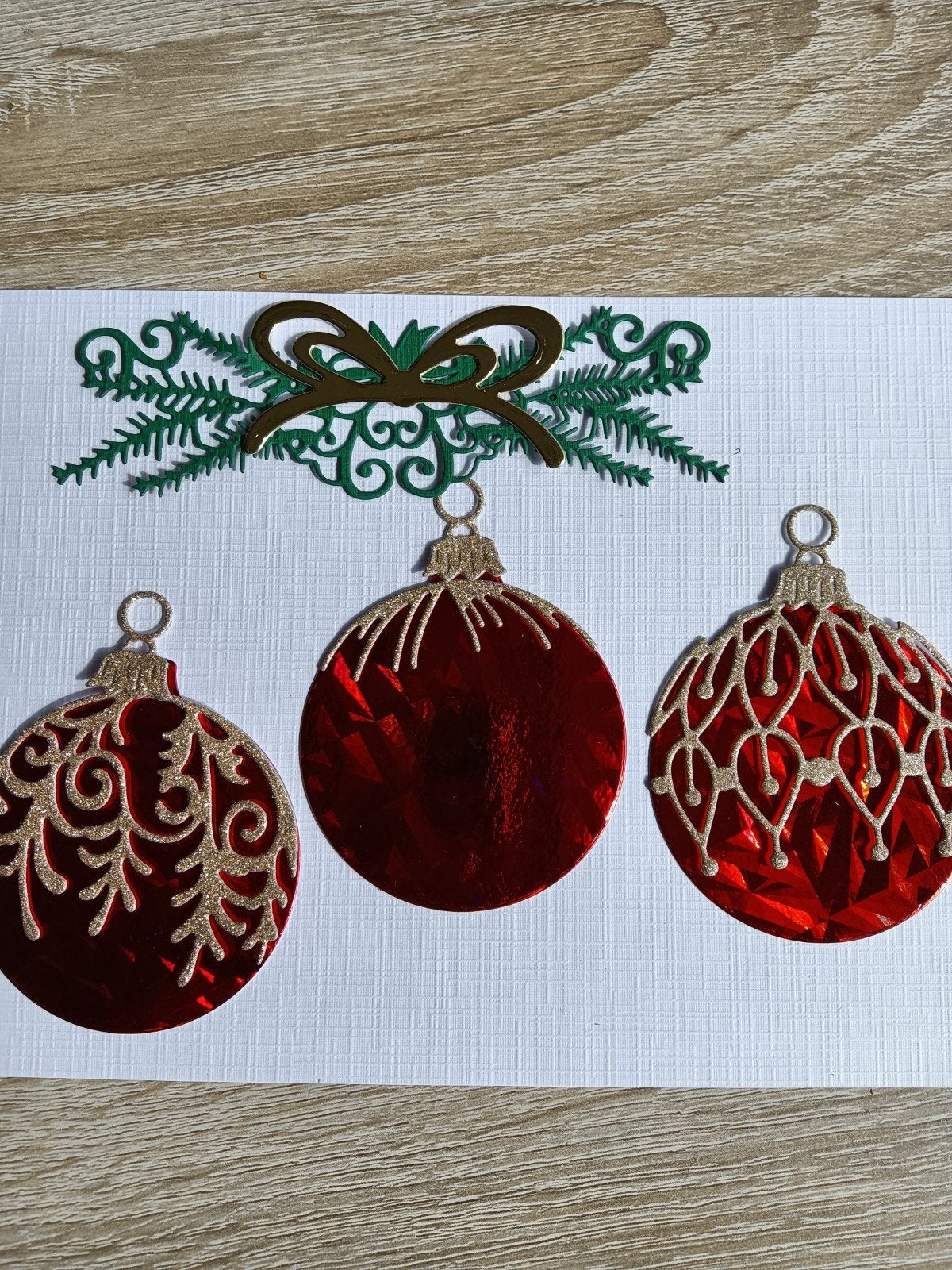 stansjes kerstballen met groen., Hobby en Vrije tijd, Ophalen of Verzenden, Nieuw, Kerst, Overige typen