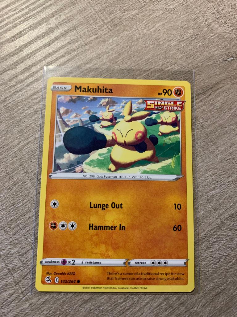 Makuhita 142/264 Fusion Strike - Pokémon Kaart, Ophalen of Verzenden, Nieuw, Losse kaart