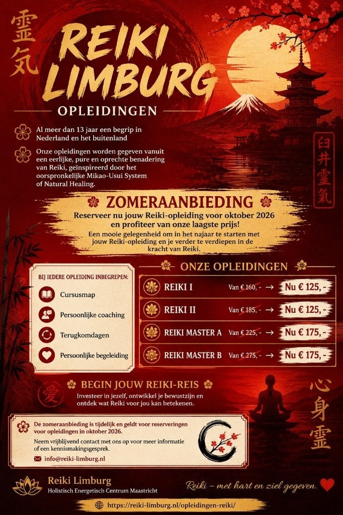 Reiki Opleidingen, Huis en Inrichting, Ophalen of Verzenden, Nieuw