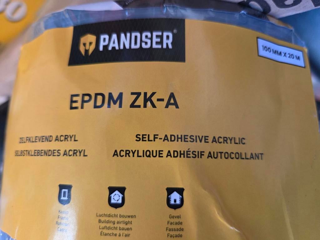 EPDM ZK-A zelfklevend: 50mmx20m en 100mmx20m, Doe-het-zelf en Verbouw, Overige materialen, Verzenden, Zwart, Overige typen