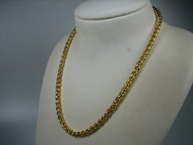 Punnik goudkleurig verguld dames & heren collier, Verzenden, Nieuw, Goud, Overige materialen