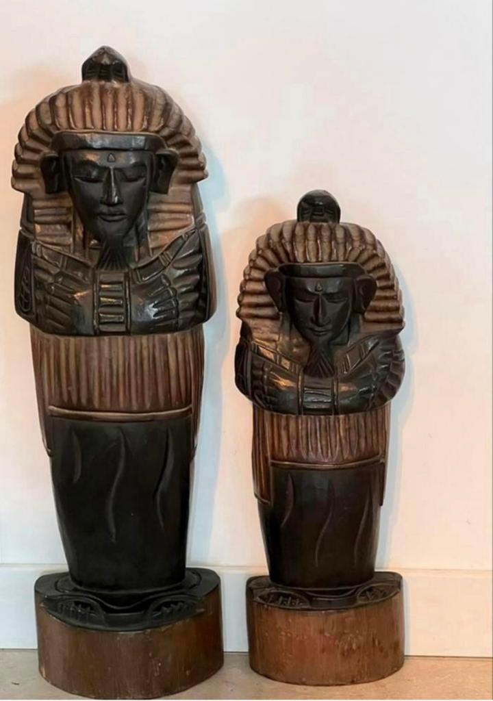 2 houten beelden, Ophalen of Verzenden