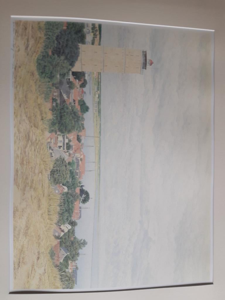 Gesigneerde en genummerde print van vuurtoren Frans Room, Ophalen of Verzenden
