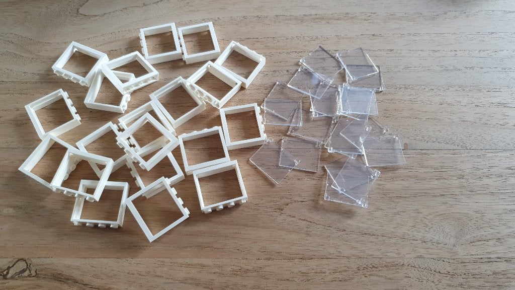Partij J180=20x Nieuwe Lego ramen met glas, Lego, Lego, Lego, Nieuw