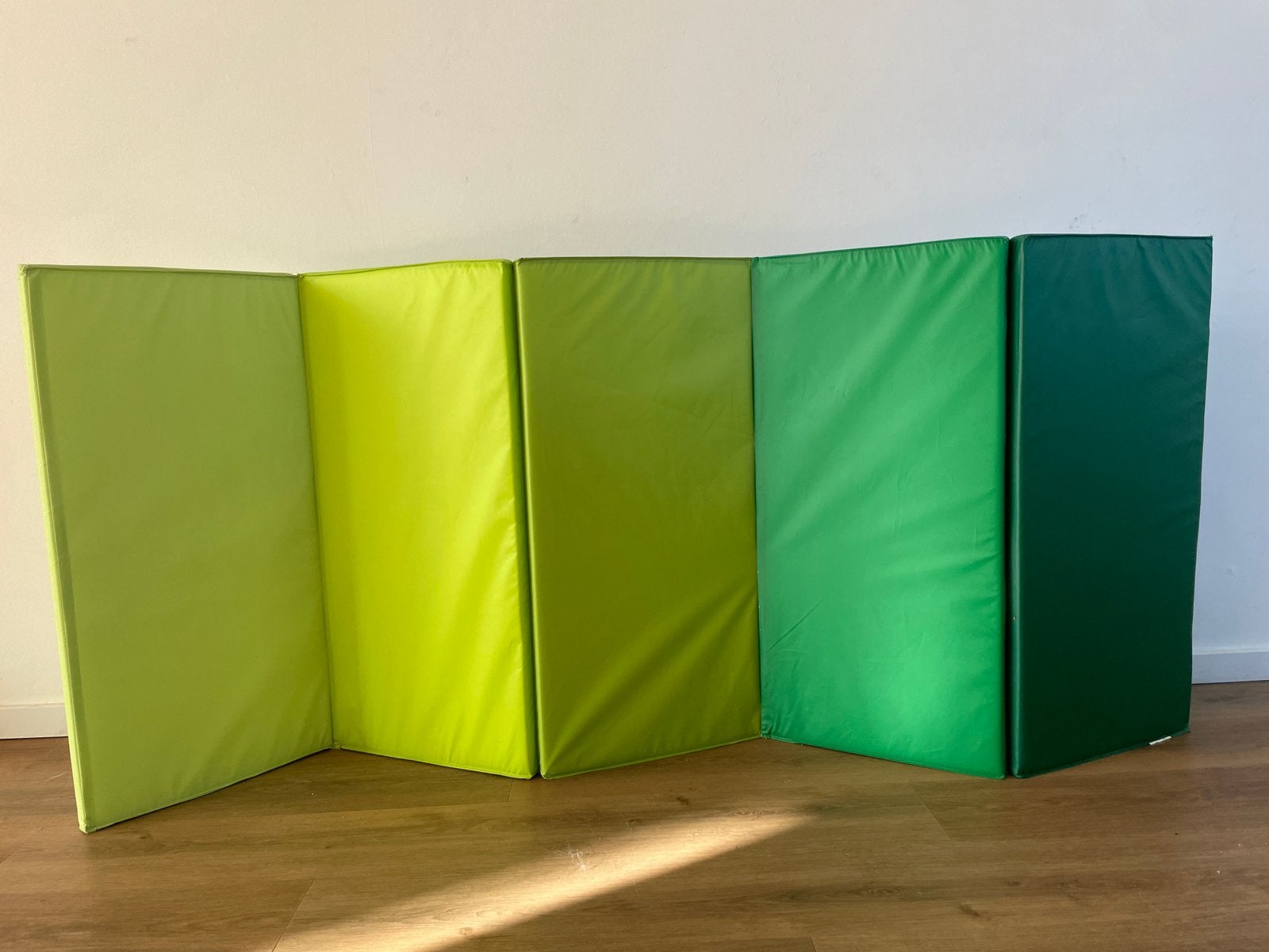 IKEA PLUFSIG Gymnastiekmat, opvouwbaar, groen, 78x185 cm, Ophalen, Gebruikt, 70 tot 85 cm, Matras