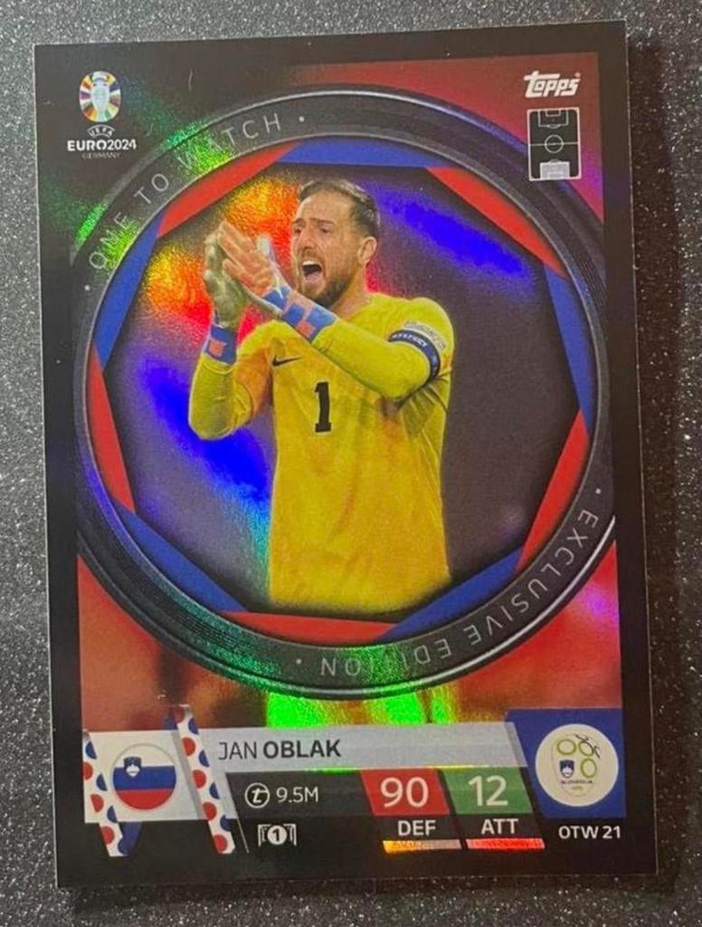 Topps EURO 2024   One to Watch   EXCLUSIVE EDITION   OBLAK, Verzenden, Zo goed als nieuw, Plaatje