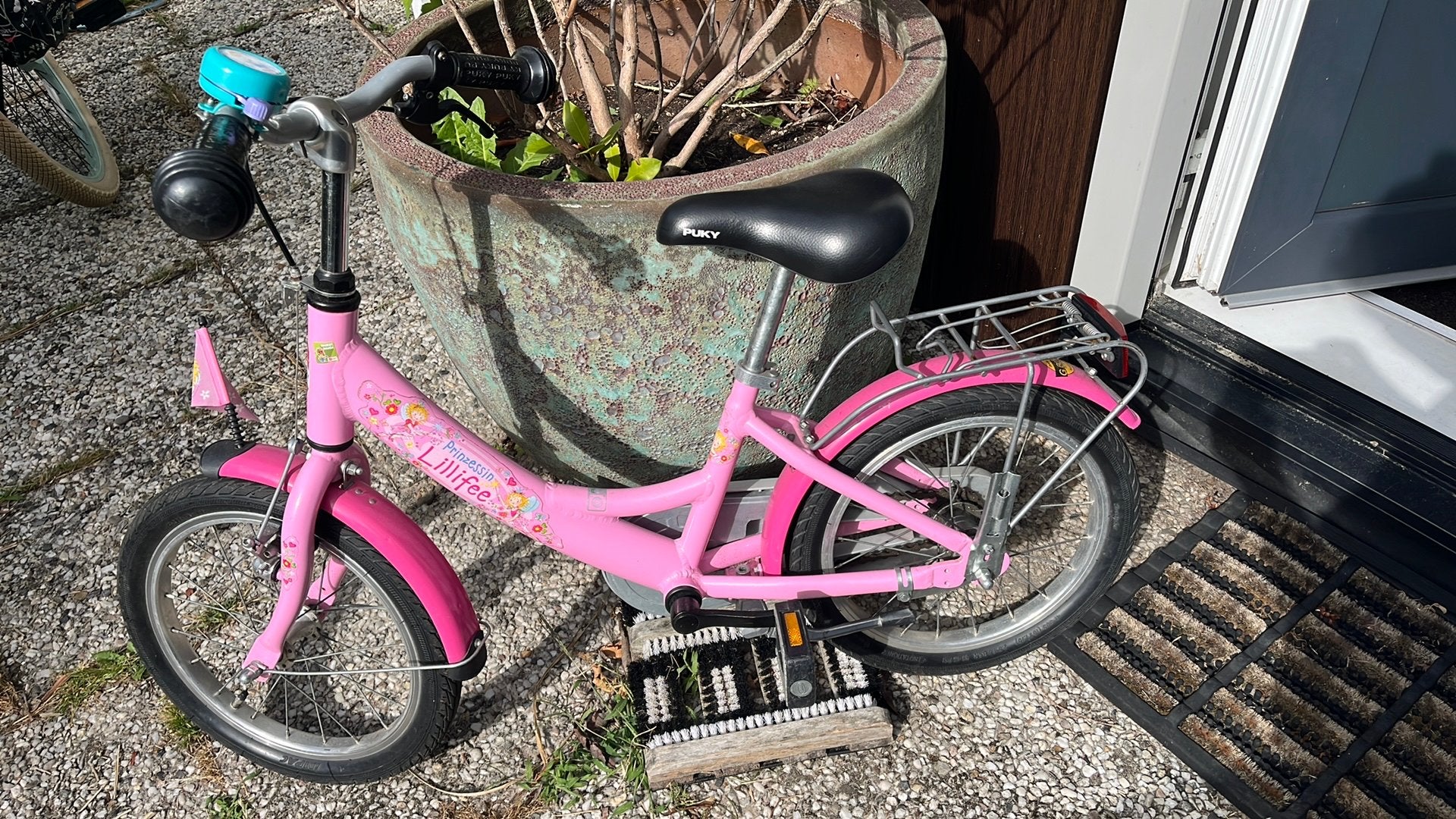 Meisjesfiets prinses Lilifee (ik denk 14 inch), Fietsen en Brommers, Fietsen | Meisjes, Ophalen, Gebruikt, 14 inch of minder, Handrem