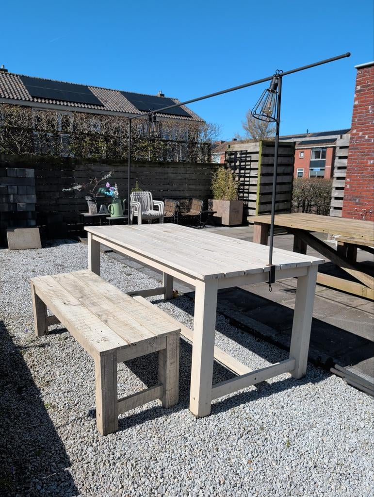 Tuintafel met bankje, Tuin en Terras, Tuinsets en Loungesets, Ophalen, Gebruikt