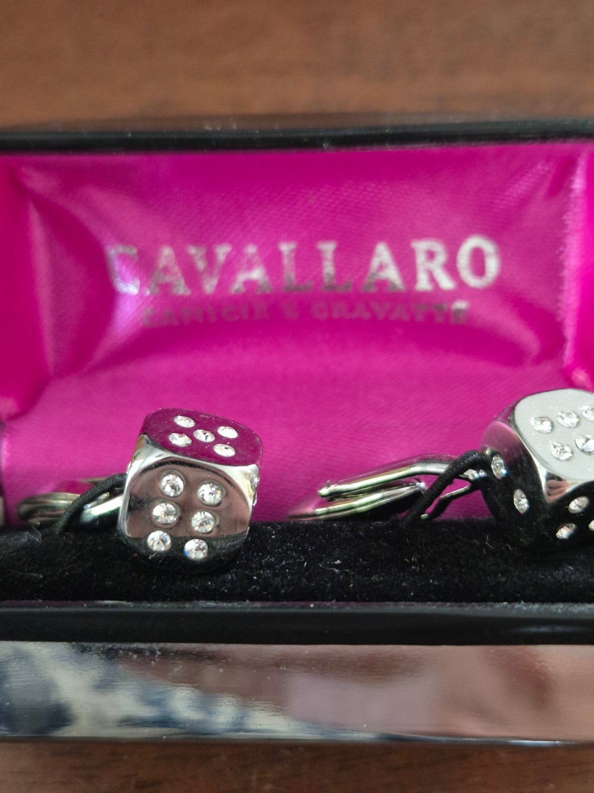 Luxe Cavallaro Napoli Manchetknopen Dobbelstenen, Sieraden, Tassen en Uiterlijk, Ophalen of Verzenden, Nieuw, Overige materialen