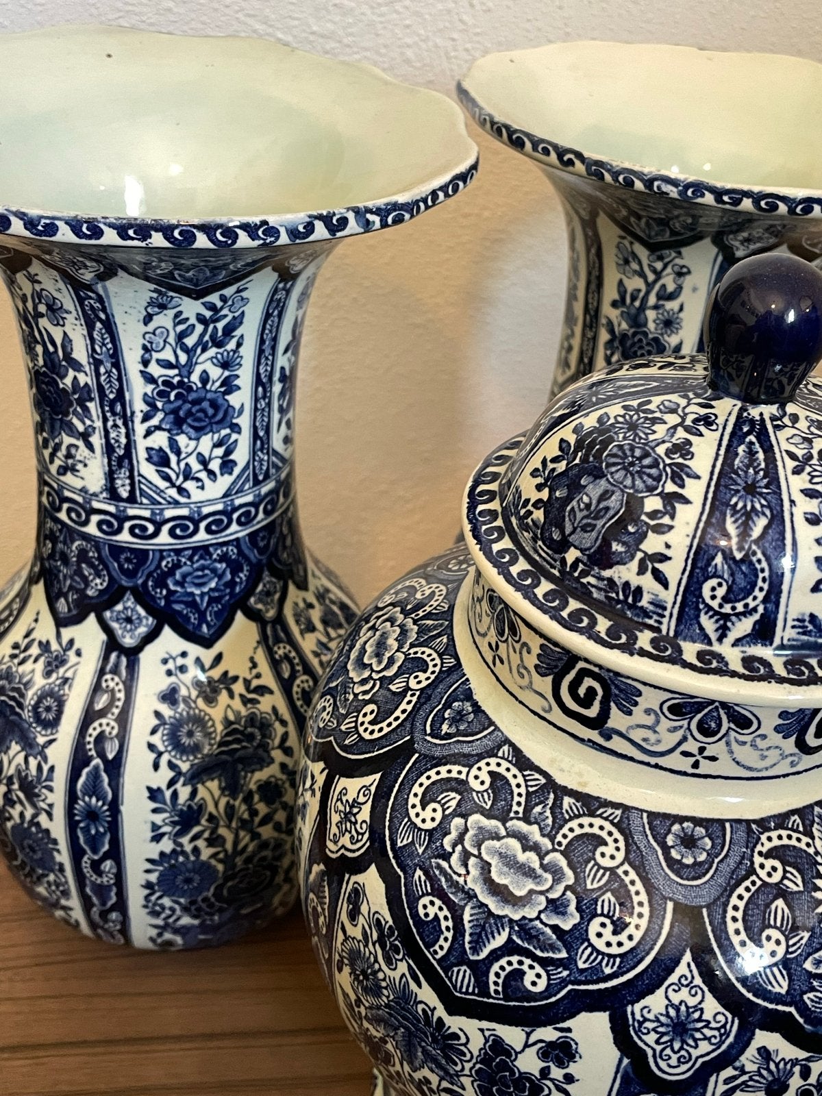 3-delig Delfts Blauw kaststel - Boch Belgium / Royal Sphinx, Ophalen