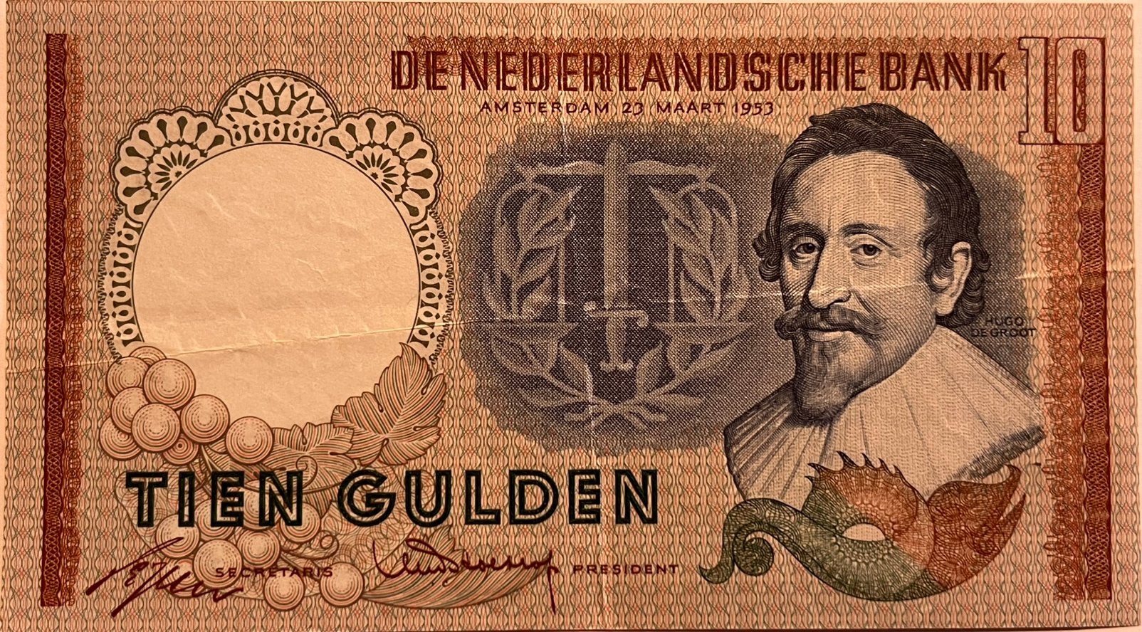 Mooie tien gulden 1953, Postzegels en Munten, Bankbiljetten | Nederland, Ophalen of Verzenden, 10 gulden, Los biljet
