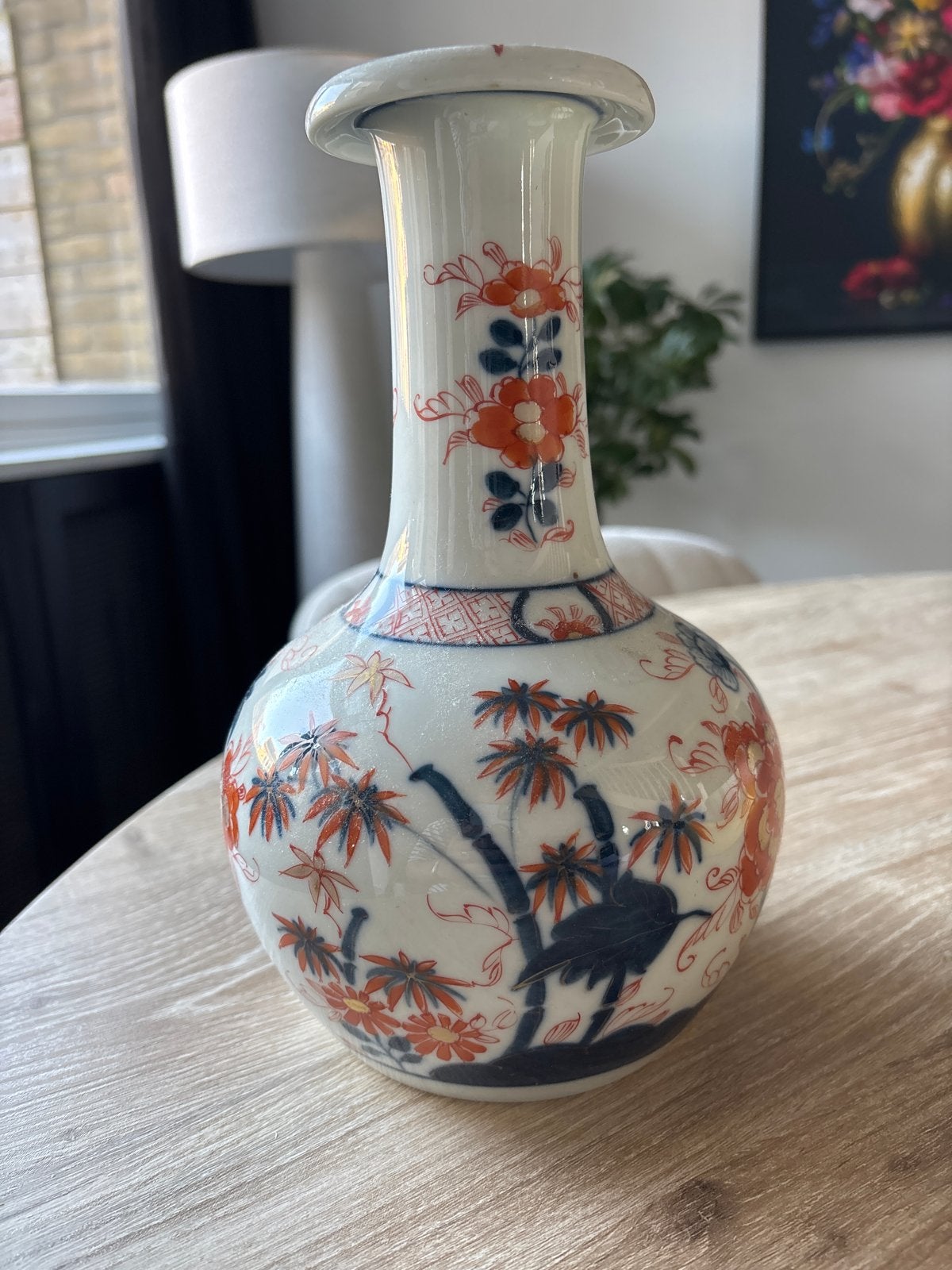Antieke Japanse Imari Vaas - Handgeschilderd Porselein, Ophalen of Verzenden