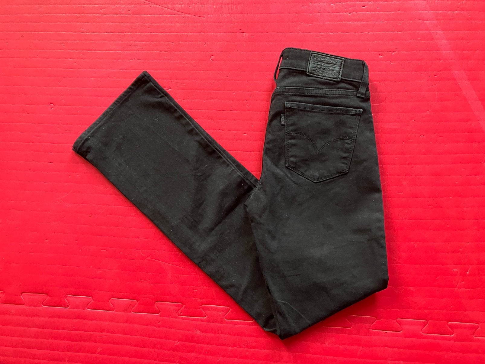 Levi’s zwarte 715 bootcut broek maat 26, Ophalen of Verzenden, Gedragen, Zwart, W27 (confectie 34) of kleiner