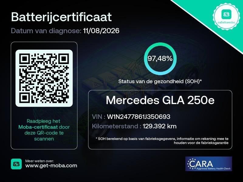 Mercedes-Benz GLA-klasse 250 e Style 218pk | PHEV | Camera |, Auto's, Mercedes-Benz, Automatische klimaatregeling, 16 kWh, Leder en Stof